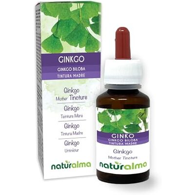 Naturalma Ginkgo (Ginkgo biloba) folhas Tintura Mãe sem álcool Extrato líquido gotas 60 ml Complemento alimentar Vegano Naturalma Ginkgo (Ginkgo biloba) folhas Tintura Mãe sem álcool Extrato líquido gotas 60 ml Complemento alimentar Vegano
