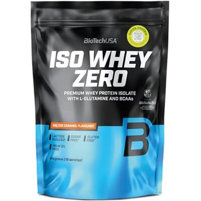 BioTechUSA Iso Whey Zero Premium Whey Protein Isolate Alimentado com Grama Sem Enzimas Sem Açúcar e Sem Glúten, 454 g, Caramelo salgado Alto contenido en proteínas Alimentado con pasto Bajo en lactosa, sin azúcares, sin gluten 454 g, Caram BioTechUSA Iso Whey Zero Premium Whey Protein Isolate Alimentado com Grama Sem Enzimas Sem Açúcar e Sem Glúten, 454 g, Caramelo salgado Alto contenido en proteínas Alimentado con pasto Bajo en lactosa, sin azúcares, sin gluten 454 g, Caram