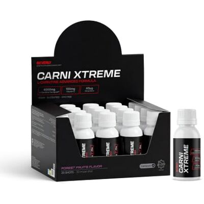 Beverly Nutrition Beverly CARNI XTREME Carnitina pura, 20 frascos, sabor frutos vermelhos Patente de carnípure, 4 g de carnitina por frasco, com vitamina C e crómio, reduz o nível de gordura, fornece energia Beverly Nutrition Beverly CARNI XTREME Carnitina pura, 20 frascos, sabor frutos vermelhos Patente de carnípure, 4 g de carnitina por frasco, com vitamina C e crómio, reduz o nível de gordura, fornece energia