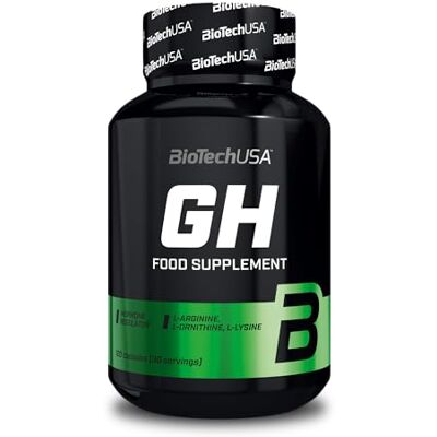 BioTechUSA GH Regulador hormonal com aminoácidos e vitamina B6 aumenta a hormona do crescimento constrói músculo reduz gordura 120 cápsulas L-arginina, L-ornitina y L-lisina Con vitamina B6 Fórmula sencilla Sin gluten, lactosa ni aspar BioTechUSA GH Regulador hormonal com aminoácidos e vitamina B6 aumenta a hormona do crescimento constrói músculo reduz gordura 120 cápsulas L-arginina, L-ornitina y L-lisina Con vitamina B6 Fórmula sencilla Sin gluten, lactosa ni aspar