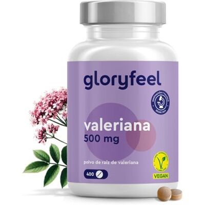 Gloryfeel Valeriana 500 mg 400 comprimidos (1 ano) Relaxa e facilita o processo de adormecer Valeriana Forte alta dosagem Vegan, testado em laboratório e sem aditivos Gloryfeel Valeriana 500 mg 400 comprimidos (1 ano) Relaxa e facilita o processo de adormecer Valeriana Forte alta dosagem Vegan, testado em laboratório e sem aditivos