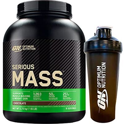 Optimum Nutrition Serious Mass Gainer Proteína de soro de leite em pó com creatina, glutamina e vitaminas Chocolate 2,73kg 8 porções + SHAKER 2,73kg 8 Raciones con Creatina Glutamina y Vitaminas Chocolate Optimum Nutrition Serious Mass Gainer Proteína de soro de leite em pó com creatina, glutamina e vitaminas Chocolate 2,73kg 8 porções + SHAKER 2,73kg 8 Raciones con Creatina Glutamina y Vitaminas Chocolate