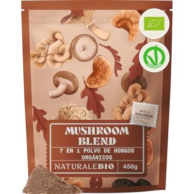 NaturaleBio Mistura de cogumelos em pó de 450 g. Aumenta a energia, melhora a função cognitiva, favorece a saúde intestinal e fortalece o sistema imunitário. Ecológica, vegana, sem glúten e sem OGM. NaturaleBio Mistura de cogumelos em pó de 450 g. Aumenta a energia, melhora a função cognitiva, favorece a saúde intestinal e fortalece o sistema imunitário. Ecológica, vegana, sem glúten e sem OGM.