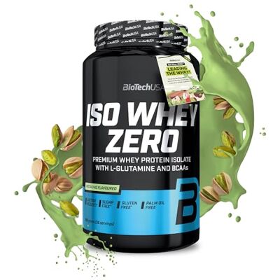 BioTechUSA Iso Whey Zero Premium Whey Protein Isolate Alimentado com Grama Sem Enzimas Sem Açúcar e Sem Glúten, 908 g, Pistacho Alto contenido en proteínas Alimentado con pasto Bajo en lactosa, sin azúcares, sin gluten 908 g, Pistacho BioTechUSA Iso Whey Zero Premium Whey Protein Isolate Alimentado com Grama Sem Enzimas Sem Açúcar e Sem Glúten, 908 g, Pistacho Alto contenido en proteínas Alimentado con pasto Bajo en lactosa, sin azúcares, sin gluten 908 g, Pistacho