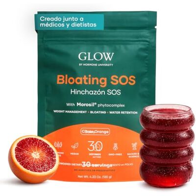Glow Botanica Glow Bloating SOS Alívio de inchaço para mulheres com morosil e enzimas digitais, para retenção de líquidos, suporte ao metabolismo, saúde intestinal e sistema imunitário, sem hormonas Glow Botanica Glow Bloating SOS Alívio de inchaço para mulheres com morosil e enzimas digitais, para retenção de líquidos, suporte ao metabolismo, saúde intestinal e sistema imunitário, sem hormonas