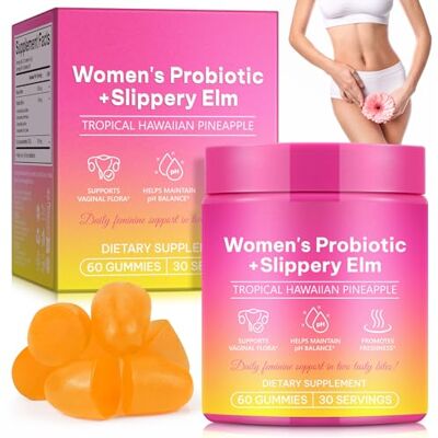 zoxpm Probióticos Gummies para mulheres, flores íntimas Gummies sabor abor de abacaxi, com Olmo vermelho, suporte de pH e immunidade, flor intestinal, 60 Gummies zoxpm Probióticos Gummies para mulheres, flores íntimas Gummies sabor abor de abacaxi, com Olmo vermelho, suporte de pH e immunidade, flor intestinal, 60 Gummies