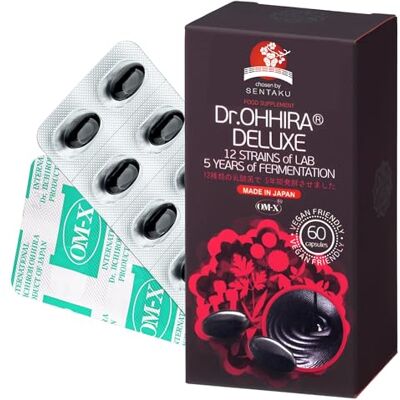 Dr.OHHIRA Dr. OHHIRA® DELUXE Probióticos saúde intestinal OM-X®, 60 cápsulas 100 bilhões UFC, pré-bióticos, pós-bióticos, 5 anos de fermentação, 12 culturas vivas, enzimas digestivas, flores intestinais Dr.OHHIRA Dr. OHHIRA® DELUXE Probióticos saúde intestinal OM-X®, 60 cápsulas 100 bilhões UFC, pré-bióticos, pós-bióticos, 5 anos de fermentação, 12 culturas vivas, enzimas digestivas, flores intestinais