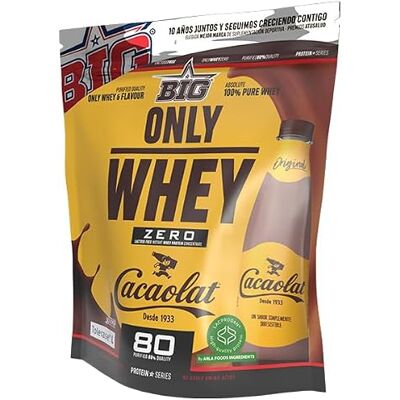 BIG Proteínas Whey Proteína em pó para desenvolvimento de massa muscular e recuperação Matéria-prima Premium Whey Protein sem lactose, sem açúcar, sem grumos (250g, Cacaolat) BIG Proteínas Whey Proteína em pó para desenvolvimento de massa muscular e recuperação Matéria-prima Premium Whey Protein sem lactose, sem açúcar, sem grumos (250g, Cacaolat)