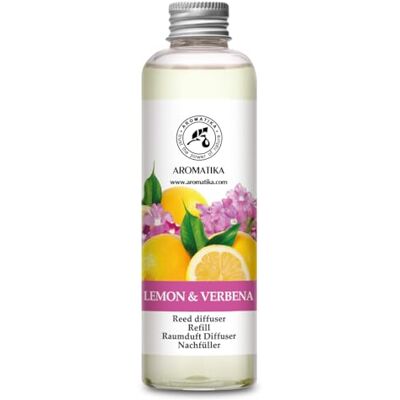 Trust Recarga do difusor de limão e verbena 200 ml, difusor de enchimento, difusor aromático, ambiente aroma cítrico fragrância fresca Reed Diffuser Refill Lemon & Verbena Trust Recarga do difusor de limão e verbena 200 ml, difusor de enchimento, difusor aromático, ambiente aroma cítrico fragrância fresca Reed Diffuser Refill Lemon & Verbena