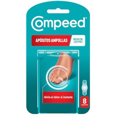 Compeed Bolhas dedos dos pés entrededos, pensos hidrocoloides contra roçaduras, pack de 8 unidades. Compeed Bolhas dedos dos pés entrededos, pensos hidrocoloides contra roçaduras, pack de 8 unidades.