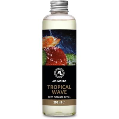 Trust Recarga do difusor de onda tropical 200 ml, fragrâncias ambientais intensas e duradouras aroma frutal substituição do difusor de ambiente aromaterapia Reed Diffuser Refill Tropical Wave Trust Recarga do difusor de onda tropical 200 ml, fragrâncias ambientais intensas e duradouras aroma frutal substituição do difusor de ambiente aromaterapia Reed Diffuser Refill Tropical Wave