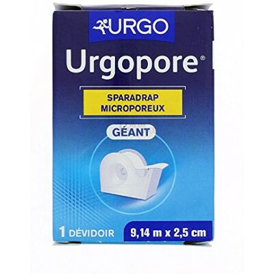 Urgo pore Sparadrap Microporeux Géant 9,14 m x 2,5 cm Urgo pore Sparadrap Microporeux Géant 9,14 m x 2,5 cm