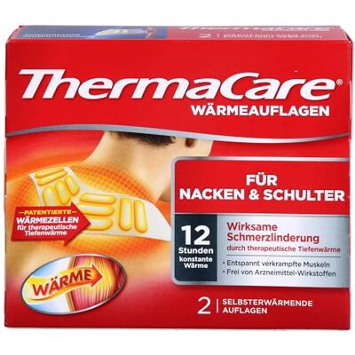 ThermaCare Protetor de pescoço e ombro para alívio da dor, 1 caixa com 2 remendos ThermaCare Protetor de pescoço e ombro para alívio da dor, 1 caixa com 2 remendos