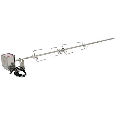 BBQ-TORO Assador elétrico giratório automático para churrasco Conjunto de espetos de aço inoxidável para a série Weber Genesis II 400 e 600 Incl. 4 x agulhas para carne, motor, suporte do motor BBQ-TORO Assador elétrico giratório automático para churrasco Conjunto de espetos de aço inoxidável para a série Weber Genesis II 400 e 600 Incl. 4 x agulhas para carne, motor, suporte do motor