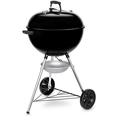 Weber Original Kettle Churrasco a carvão, superfície da grelha de Ø 57 cm, churrasqueira com tampa e cuba esmaltadas em porcelana, termômetro na tampa, sistema de limpeza One-Touch Preto (14101004) Weber Original Kettle Churrasco a carvão, superfície da grelha de Ø 57 cm, churrasqueira com tampa e cuba esmaltadas em porcelana, termômetro na tampa, sistema de limpeza One-Touch Preto (14101004)