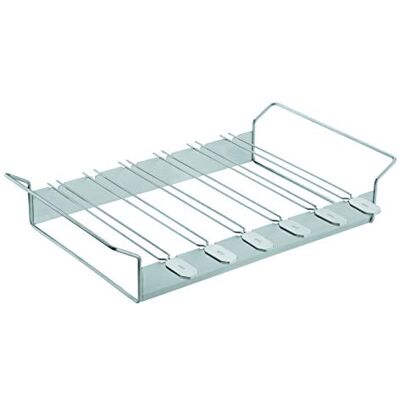Rösle Suporte com espetos para churrasco, acessório para preparar espetos e legumes, 6 peças, aço inoxidável 18/10, apto para máquina de lavar louça Rösle Suporte com espetos para churrasco, acessório para preparar espetos e legumes, 6 peças, aço inoxidável 18/10, apto para máquina de lavar louça