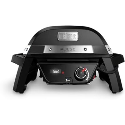 Weber Pulse grelha elétrica, 41 x 31 cm, superfície da grelha de 41 x 31 cm, temperaturas acima de 300 °C, regulador de temperatura digital e termómetro, grelha de ferro fundido Weber Pulse grelha elétrica, 41 x 31 cm, superfície da grelha de 41 x 31 cm, temperaturas acima de 300 °C, regulador de temperatura digital e termómetro, grelha de ferro fundido