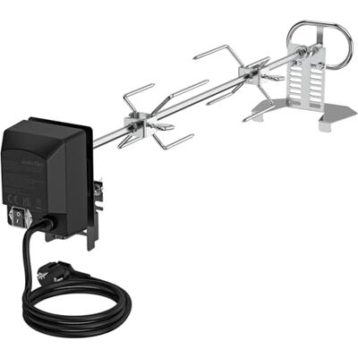 onlyfire only fire Universal Conjunto de espetos com agulhas de carne e motor de churrasco, grelhador elétrico para churrasqueira a gás onlyfire only fire Universal Conjunto de espetos com agulhas de carne e motor de churrasco, grelhador elétrico para churrasqueira a gás