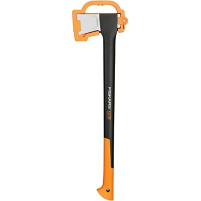 Fiskars Machado 1,63 kg, Com estojo de armazenamento e transporte, Comprimento: 71 cm, Camada antiaderente, Lâmina de aço/Cabo de fibra de vidro, Preto/Laranja, X21–L, 1015642 Fiskars Machado 1,63 kg, Com estojo de armazenamento e transporte, Comprimento: 71 cm, Camada antiaderente, Lâmina de aço/Cabo de fibra de vidro, Preto/Laranja, X21–L, 1015642