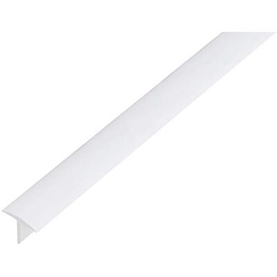 Alberts Perfil en T, Plástico, blanco, 1000 x 25 x 18 mm Alberts Perfil en T, Plástico, blanco, 1000 x 25 x 18 mm