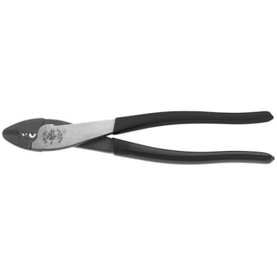 KLEIN TOOLS Ferramenta de corte/crimpagem , fabricada nos Estados Unidos, crimpagem de terminais e conectores sem soldagem de 10 a 22 AWG, com cortador de arame no nariz cónico KLEIN TOOLS Ferramenta de corte/crimpagem , fabricada nos Estados Unidos, crimpagem de terminais e conectores sem soldagem de 10 a 22 AWG, com cortador de arame no nariz cónico