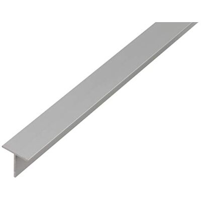 Alberts Perfil em T, alumínio, anodizado prateado, 1000 x 15 x 15 mm Alberts Perfil em T, alumínio, anodizado prateado, 1000 x 15 x 15 mm