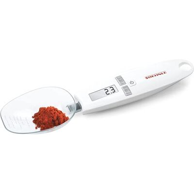 Soehnle Colher de medição digital Cooking Star com graduação de 0,1 g até 500 g, balança de mão com colher, balança de precisão para especiarias Pantalla LCD con función bloqueo y tara, cuchara extraíble apta para lavavajillas, ideal para especias, hier Soehnle Colher de medição digital Cooking Star com graduação de 0,1 g até 500 g, balança de mão com colher, balança de precisão para especiarias Pantalla LCD con función bloqueo y tara, cuchara extraíble apta para lavavajillas, ideal para especias, hier