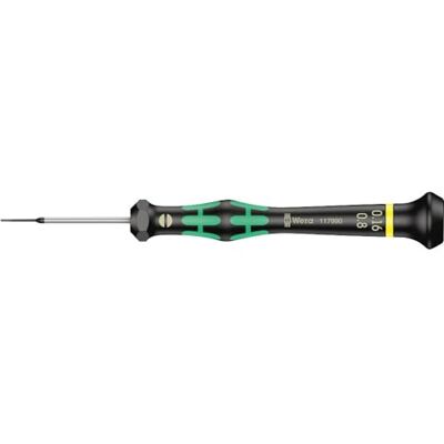 Wera , 2035 Chave de fenda plana para usos eletrónicos, 0,16 x 0,8 x 40 mm Wera , 2035 Chave de fenda plana para usos eletrónicos, 0,16 x 0,8 x 40 mm