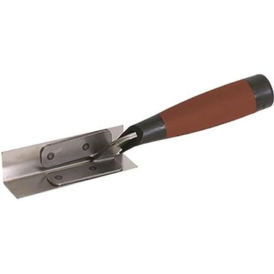 Marshalltown Plano de canto interno de com cabo DuraSoft, de aço inoxidável, para drywall e reboco, tamanho da talo: 108 x 25 mm Marshalltown Plano de canto interno de com cabo DuraSoft, de aço inoxidável, para drywall e reboco, tamanho da talo: 108 x 25 mm