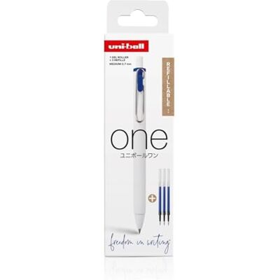 Uni-Ball One Gelroller 0,7 mm Azul, 1 Rolo + 3 Vullingen Uni-Ball One Gelroller 0,7 mm Azul, 1 Rolo + 3 Vullingen