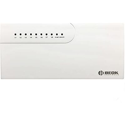 BEOK CONTROLS Beok CCT-10 Controlador de cubo de aquecimento por piso radiante para termostato e atuadores de 230 V, distribuidor de circuito de aquecimento de 8 vias BEOK CONTROLS Beok CCT-10 Controlador de cubo de aquecimento por piso radiante para termostato e atuadores de 230 V, distribuidor de circuito de aquecimento de 8 vias