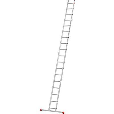 Hailo S60 ProfiStep UNO Escada de 18 degraus de alumínio com 2 pernas para pernas, suporta até 150 kg, escada de alumínio fabricada na Alemanha, degraus inoxidáveis, cor prateada Hailo S60 ProfiStep UNO Escada de 18 degraus de alumínio com 2 pernas para pernas, suporta até 150 kg, escada de alumínio fabricada na Alemanha, degraus inoxidáveis, cor prateada