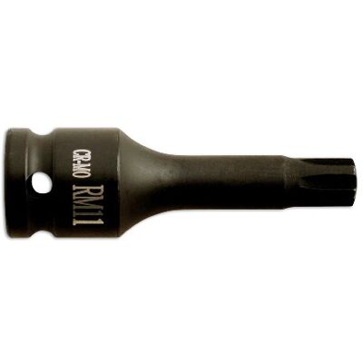 Laser Chave de copo para chave de fenda de impacto com ponta ribe (11 mm x 78 mm, 1/2") Laser Chave de copo para chave de fenda de impacto com ponta ribe (11 mm x 78 mm, 1/2")