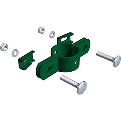 GAH-Alberts Alberts Braçadeira dupla, verde, para postes de Ø 34 mm GAH-Alberts Alberts Braçadeira dupla, verde, para postes de Ø 34 mm