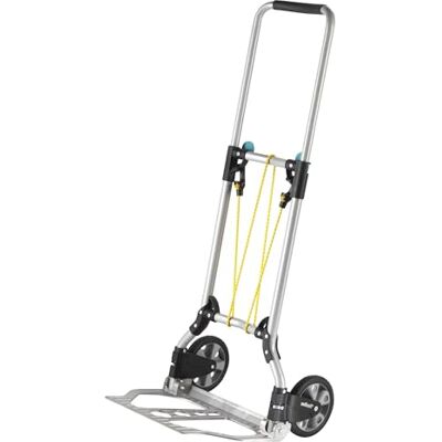 wolfcraft Carrinho de transporte TS 600 I I compacto e leve, o prático sistema automático de dobragem abre as rodas e a pala de forma sincronizada I até 70 kg de carga wolfcraft Carrinho de transporte TS 600 I I compacto e leve, o prático sistema automático de dobragem abre as rodas e a pala de forma sincronizada I até 70 kg de carga
