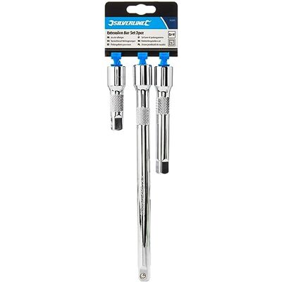 Silverline Tools 783095 Extensões para copos, 3 peças, 1/2 Silverline Tools 783095 Extensões para copos, 3 peças, 1/2