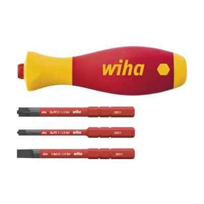 Wiha Chave para armários de distribuição em forma de espiga SB 2831-03 SoftFinish electric slimVario 6,0 mm Wiha Chave para armários de distribuição em forma de espiga SB 2831-03 SoftFinish electric slimVario 6,0 mm