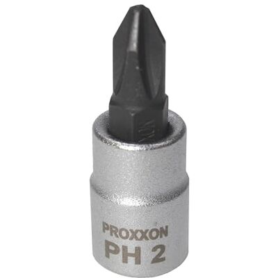 PROXXON 23 731 Copo e ponta Phillips de 1/4", tamanho PH 2, comprimento total 33 mm PROXXON 23 731 Copo e ponta Phillips de 1/4", tamanho PH 2, comprimento total 33 mm