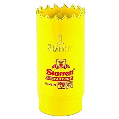Starrett , Coroa perfuradora Fast Cut, amarelo, Ø 25 mm FCH025 Starrett , Coroa perfuradora Fast Cut, amarelo, Ø 25 mm FCH025
