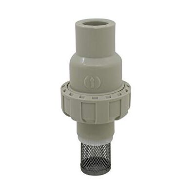 OemClima Válvula de pé pvc 20 25 32 40 50 63 mm válvula anti-retorno bola com filtro válvula retenção sucção água piscina poço bomba (diâmetro interno 32 mm) OemClima Válvula de pé pvc 20 25 32 40 50 63 mm válvula anti-retorno bola com filtro válvula retenção sucção água piscina poço bomba (diâmetro interno 32 mm)