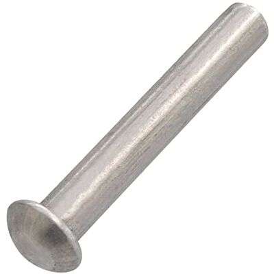 AERZETIX Conjunto de 10 rebites em alumínio Ø 5 x 30 mm com cabeça semiredonda abaulada rebite sólido/para bater DIN 660 cor prata montagem não desmontável chapa de couro rebitadora Cabeza semi redonda abombada, Remache sólido para golpear, DIN 660, Mon AERZETIX Conjunto de 10 rebites em alumínio Ø 5 x 30 mm com cabeça semiredonda abaulada rebite sólido/para bater DIN 660 cor prata montagem não desmontável chapa de couro rebitadora Cabeza semi redonda abombada, Remache sólido para golpear, DIN 660, Mon