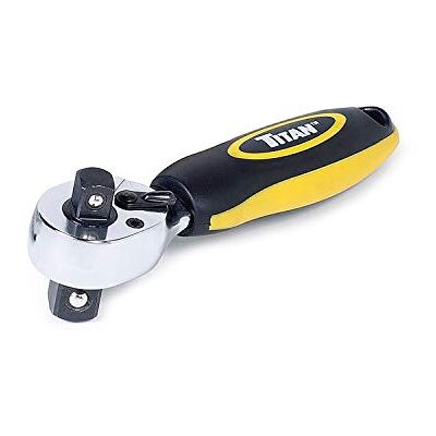Titan Ferramentas 3/8 e 1/2 polegadas Drive Stubby catraca, multicolorido Titan Ferramentas 3/8 e 1/2 polegadas Drive Stubby catraca, multicolorido