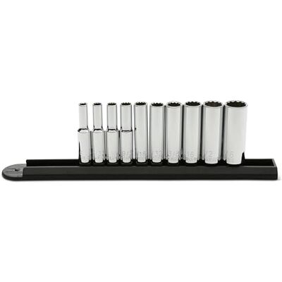 GEARWRENCH 10 peças 1/4" Drive 12 Pt. Deep Socket Conjunto, SAE GEARWRENCH 10 peças 1/4" Drive 12 Pt. Deep Socket Conjunto, SAE