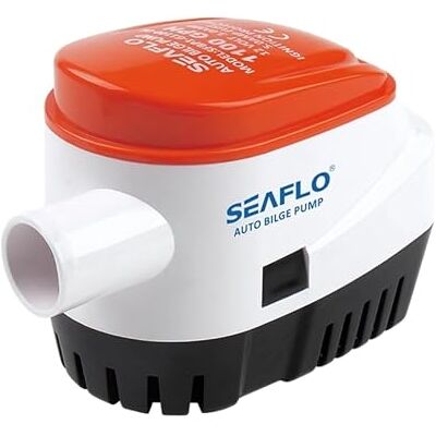 Seaflo LIGHTEU Bomba automática de água de porão submersível para barcos, 12 V, com interruptor de flutuador 1100 GPH Seaflo LIGHTEU Bomba automática de água de porão submersível para barcos, 12 V, com interruptor de flutuador 1100 GPH