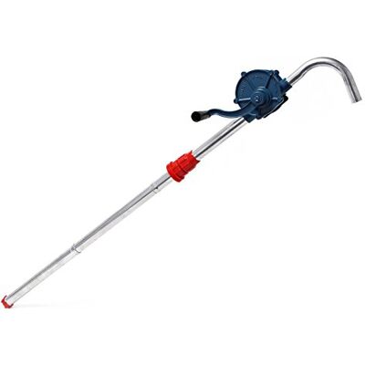 WilTec Bomba manual de alumínio para bidões de óleo diesel 22 l/min Bomba para extração de gasóleo WilTec Bomba manual de alumínio para bidões de óleo diesel 22 l/min Bomba para extração de gasóleo