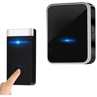 URESMAT Campainha sem fios campainha para porta Plug-in, faixa de 500 pés, indicadores LED, resistente à água, 45 melodias e 4 níveis de volume (1 receptor) URESMAT Campainha sem fios campainha para porta Plug-in, faixa de 500 pés, indicadores LED, resistente à água, 45 melodias e 4 níveis de volume (1 receptor)