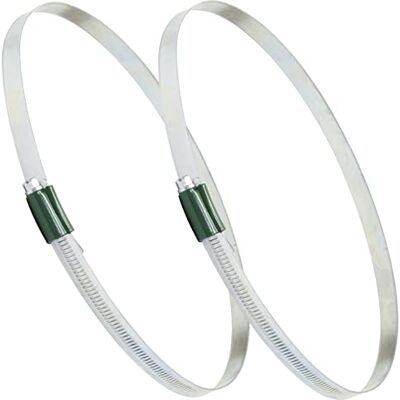 AERZETIX Conjunto de 2 abraçadeiras de fixação com parafuso tangente reforçado 150-180 mm braçadeira de banda não perfurada largura 12 mm em aço galvanizado cor prata ventilação AERZETIX Conjunto de 2 abraçadeiras de fixação com parafuso tangente reforçado 150-180 mm braçadeira de banda não perfurada largura 12 mm em aço galvanizado cor prata ventilação
