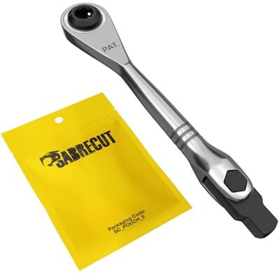SabreCut 1 x Mini Micro Catraca 6,3mm (1/4") HEX Ajustável 1/4" Square Drive Aço inoxidável Profissional Engrenagem de 72 dentes Chave de catraca manual SabreCut 1 x Mini Micro Catraca 6,3mm (1/4") HEX Ajustável 1/4" Square Drive Aço inoxidável Profissional Engrenagem de 72 dentes Chave de catraca manual