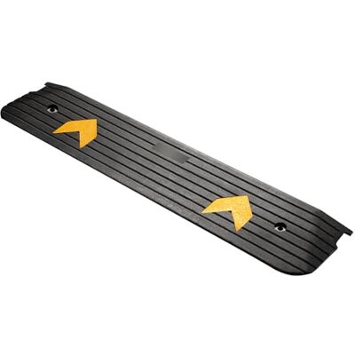 WilTec Rampa de borracha 1130 x 240 x 25 mm com capacidade de carga de 50 toneladas, fitas refletoras e design antiderrapante, ideal para lancis e soleiras WilTec Rampa de borracha 1130 x 240 x 25 mm com capacidade de carga de 50 toneladas, fitas refletoras e design antiderrapante, ideal para lancis e soleiras