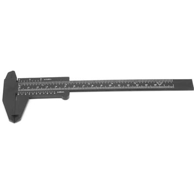Plyisty Calibrador Vernier de 150 mm, mini ferramenta de medição de régua de calibre de dupla escala de plástico, ferramenta de medição de escala de alta precisão para carpintaria, jóias (preto), Preto Plyisty Calibrador Vernier de 150 mm, mini ferramenta de medição de régua de calibre de dupla escala de plástico, ferramenta de medição de escala de alta precisão para carpintaria, jóias (preto), Preto
